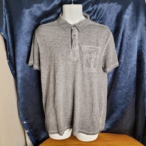 Rock & Republic Iconic Polo Shirt Men Large Grey